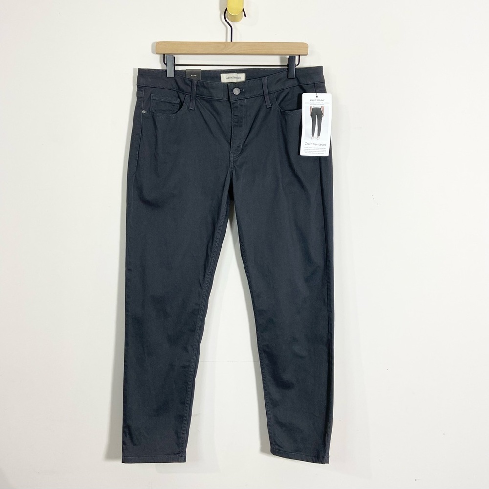 Calvin Klein Jeans Ankle Skinny Gray High Rise Pants